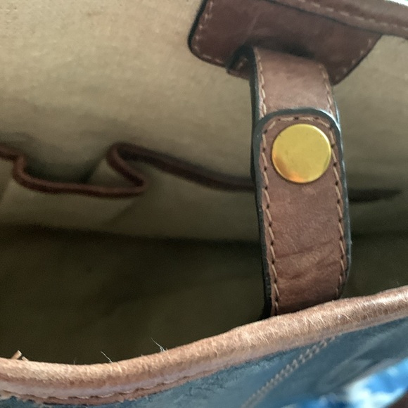 “VINTAGE”  LEATHER TOMMY HILFIGER LARGE TOTE - Picture 8 of 9